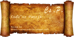 Csősz Patrik névjegykártya